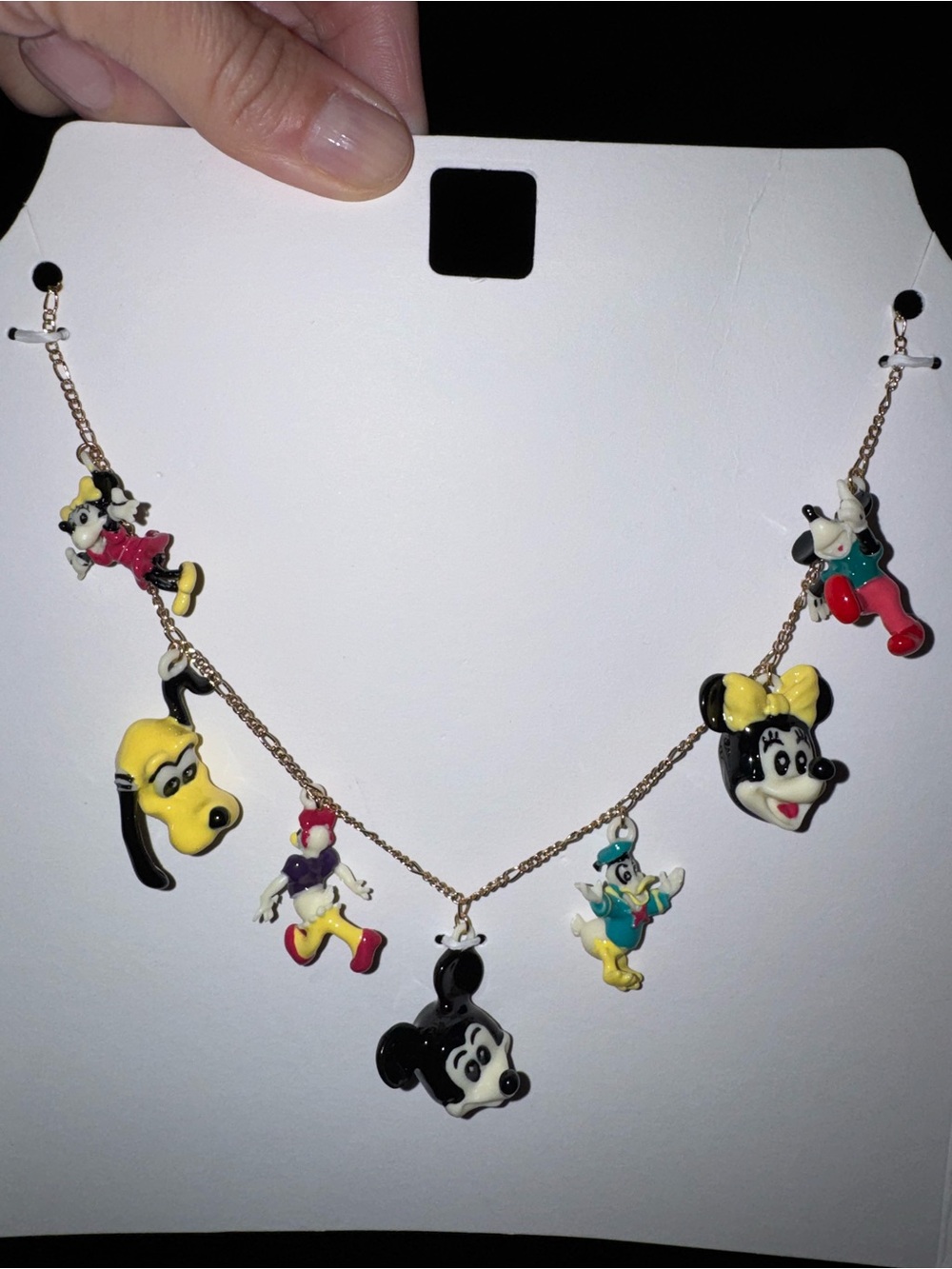 ZARA Disney Character Charm Necklace Mickey Minnie Donald Goofy Pluto Daisy 2025